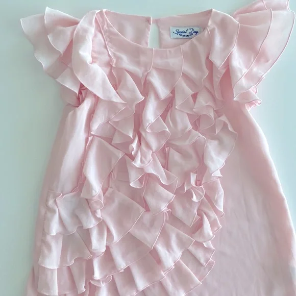 Special Day Pink Ruffles Dress New - Picture 4 of 7